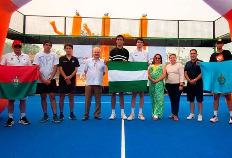 Las tres mejores duplas del torneo con Santa Cruz como campeón. Foto: Unifranz