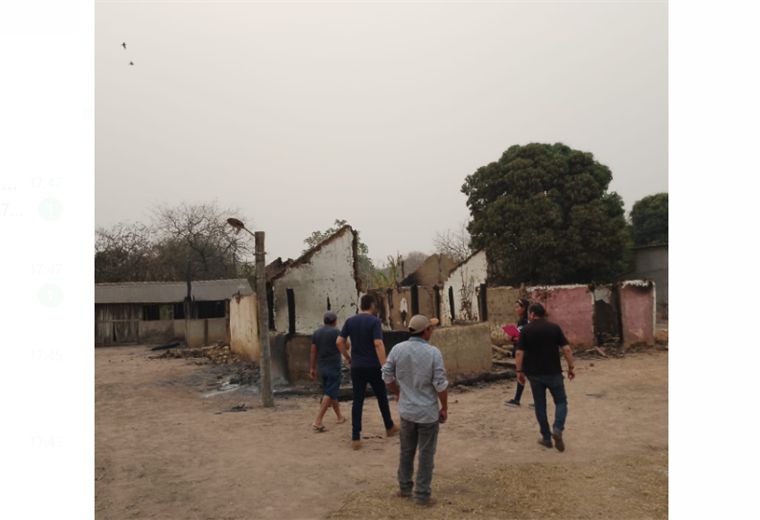 En Las Petas se suspendieron las clases y los pobladores no acudieron a sus lugares de trabajo por apagar incendios 