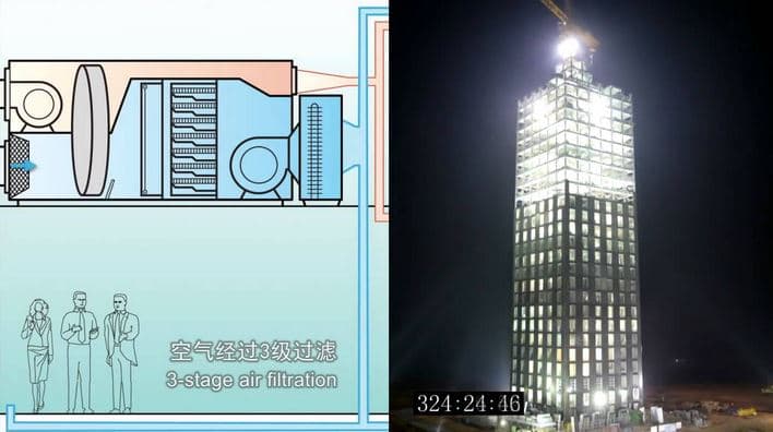 Construyen un hotel de 30 pisos en sólo 15 días