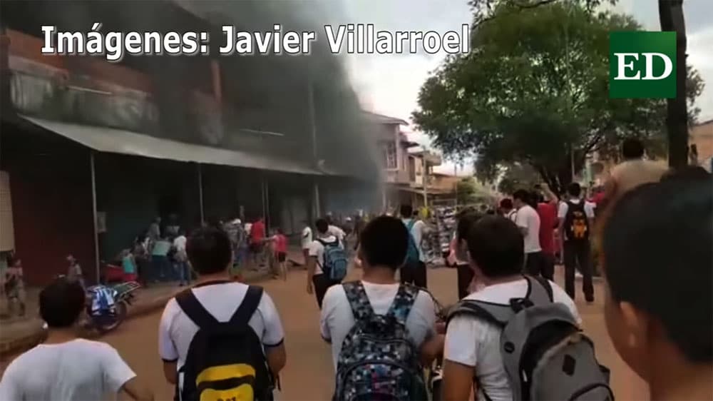 Incendio destruye tienda en Guayaramerín