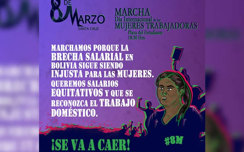 Agenda 8M en Santa Cruz: alistan marcha por el Día de la Mujer