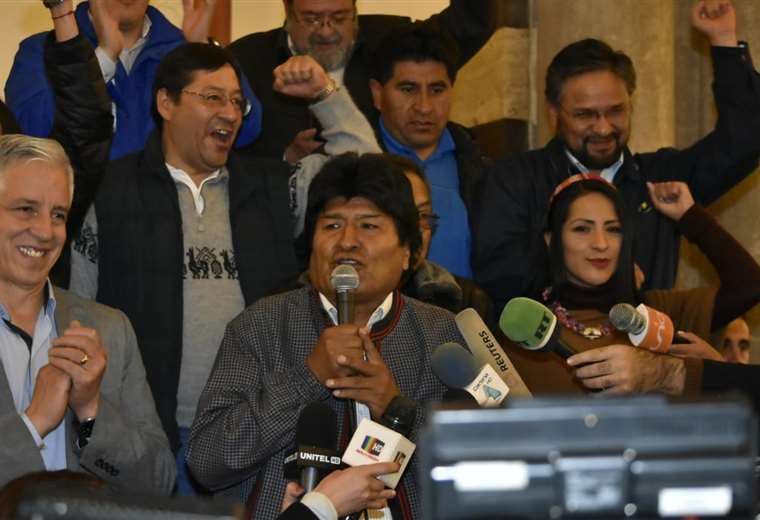 Morales se pronunció en Palacio Quemado I Foto: APG Noticias.