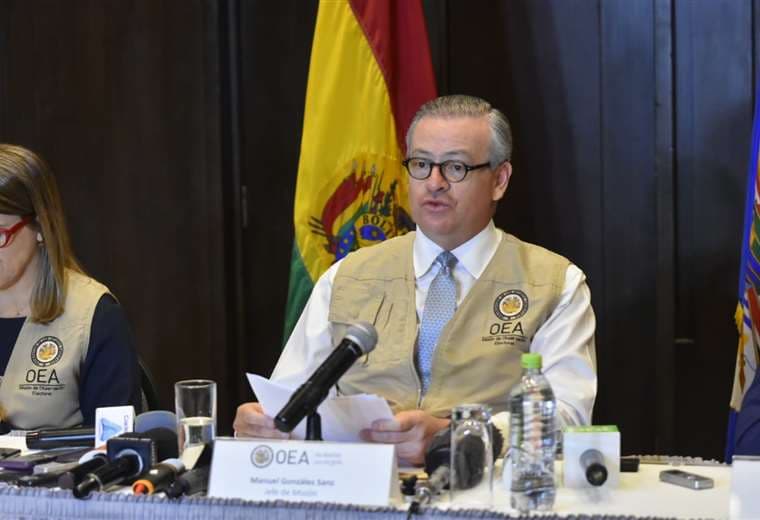 El jefe de la misión de la OEA ofreció un informe preliminar en La Paz. 
