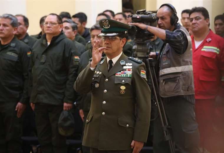 El nuevo titular de la institución del orden I Foto: Bolivia Tv.