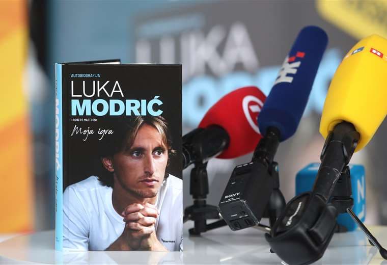 Luka Modric presentó su autobiografía. Foto: AFP