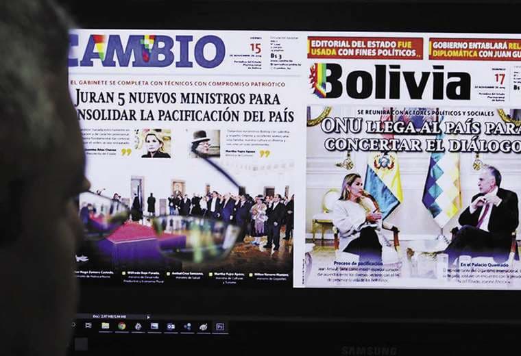 El diario estatal pasa a llamarse Bolivia. Foto: Jorge Uechi