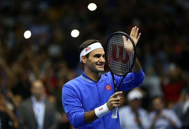 Federer fue recibido por los aficionados chilenos. Foto: AFP