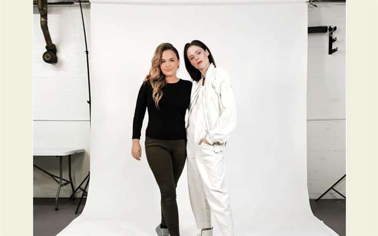 Lauren Wille junto con Coco Rocha en Nueva York