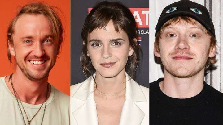 Tom Felton, Emma Watson y Rupert Grint 