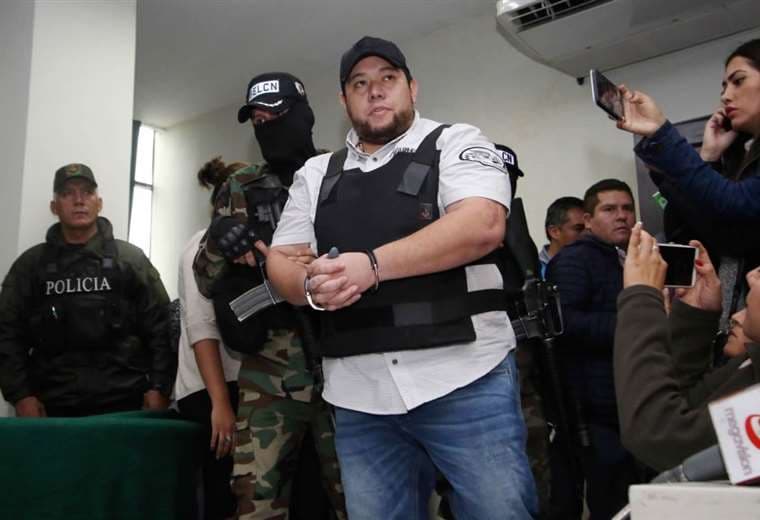 Pedro Montenegro cuando fue presentado a la prensa, el 12 de mayo de 2019, luego de que se entregara a la Policía | Foto Hernán Virgo