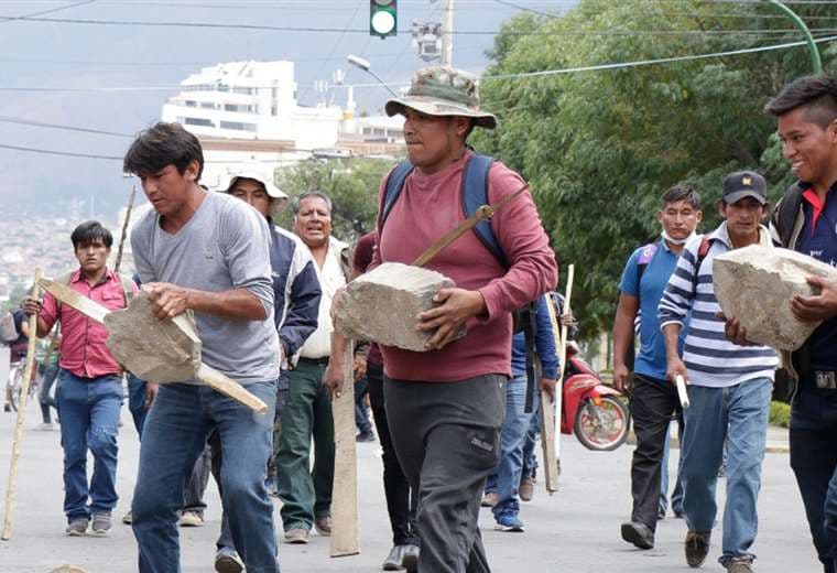 Los enfrentamientos en Cochabamba se produjeron todo el día (Foto: APG)