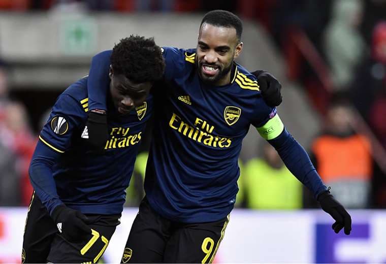 Bukayo Saka celebrando el segundo gol del Arsenal. Foto: AFP
