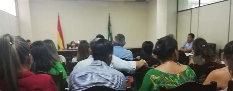 La audiencia de cesación a la detención preventiva de Saavedra se realizó este viernes. Foto: Fiscalía