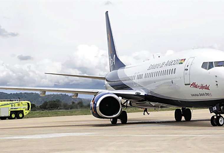 La aeronave, bautizada con el nombre de ‘Alas de libertad’, transportará 200.000 pasajeros al año. Foto: APG NOTICIAS