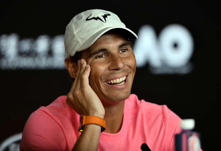  Rafael Nadal se refirió al boliviano Hugo Dellien durante la conferencia de prensa oficial del Abierto de Australia. Foto. AFP