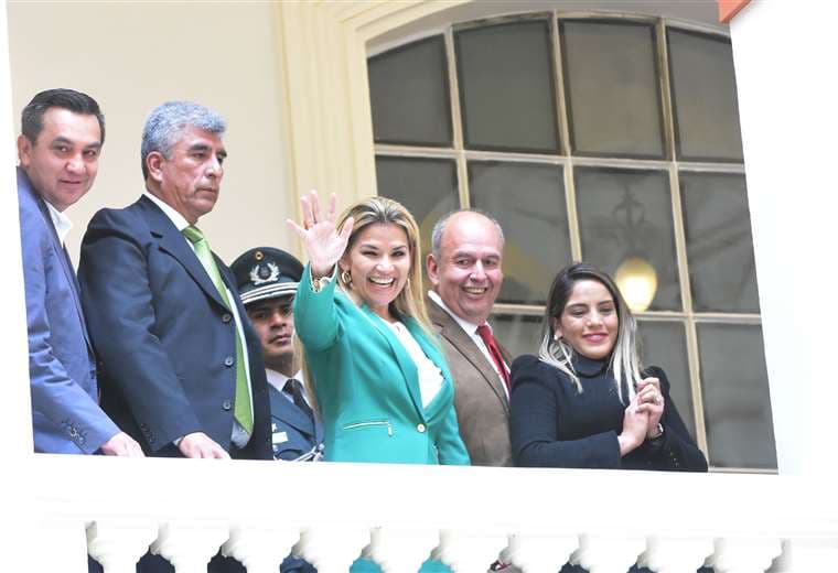 La jefa de Estado en Palacio Quemado I Foto: ABI.