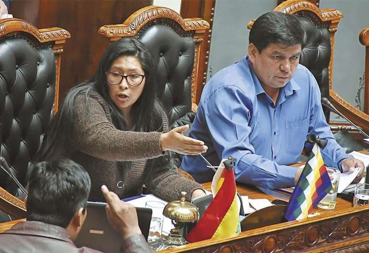 La dupla del MAS: Eva Copa manda en el Senado, pero Aguilar es el que articula con el Ejecutivo de Áñez. Foto: APG Noticias