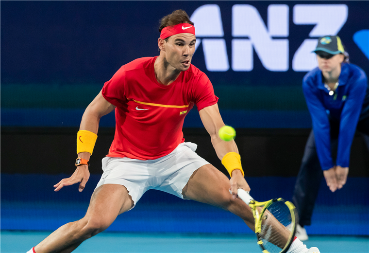 Rafael Nadal le dio el triunfo a España en la ATP Cup. Foto: AFP