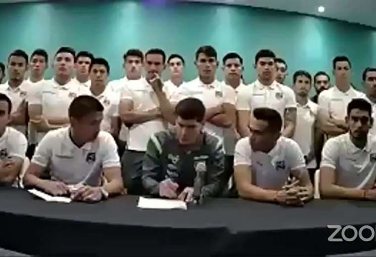 La conferencia de prensa de los jugadores de la selección.