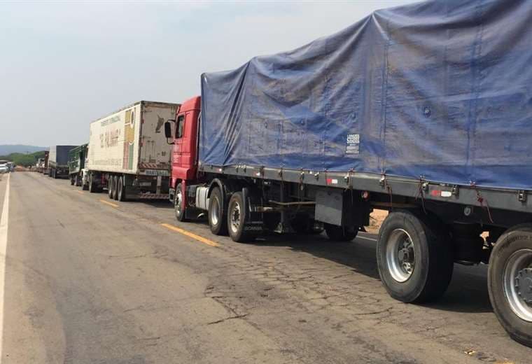 Hay camiones varados en la ruta. Foto: Redes sociales
