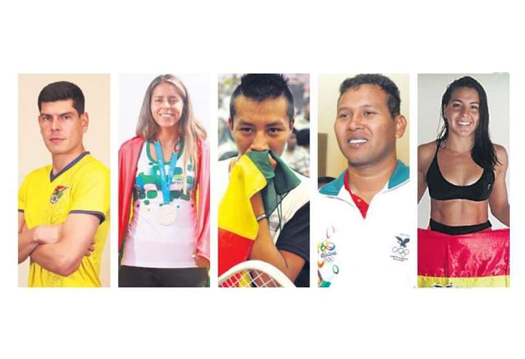 Lampe, Zeballos, Moscoso, Knijnenburg y Ribera son deportistas destacados. Foto: AFKA/APG