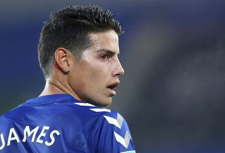 James Rodríguez milita en el Everton. Foto: AFP