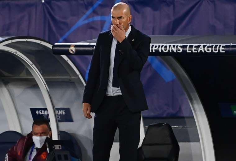 Zinedine Zidane, entrenador del Real Madrid.  Foto: AFP