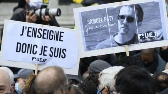 Francia rindió homenaje al profesor de historia Samuel Paty tras ser decapitado