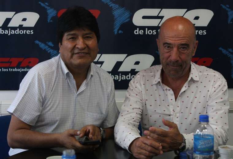 Evo Morales y Oscar Alberto Lobarde 