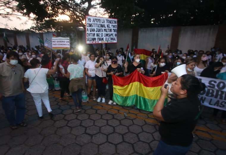 Hoy hubo otra jornada de protestas por autoconvocados en Santa Cruz /Foto: J. Gutiérrez