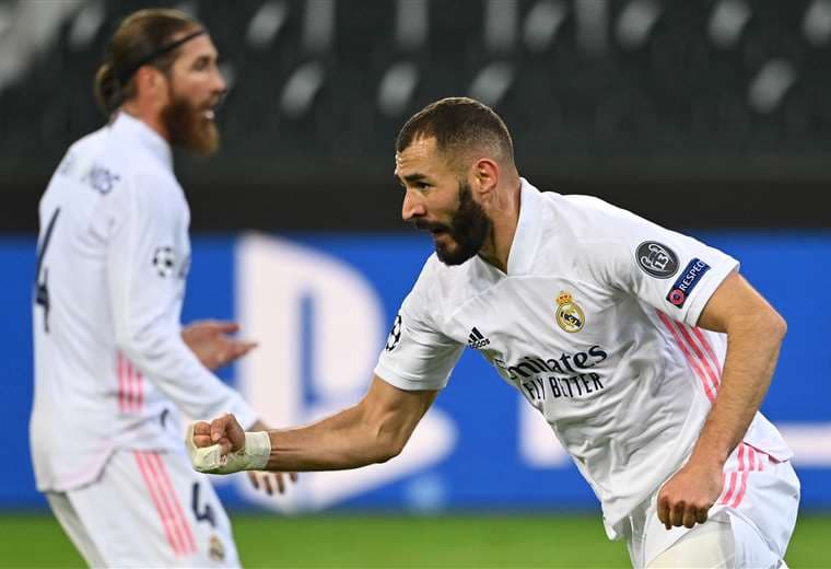 Benzemá y Ramos aportaron a la remontada de Real Madrid este martes. Foto: AFP