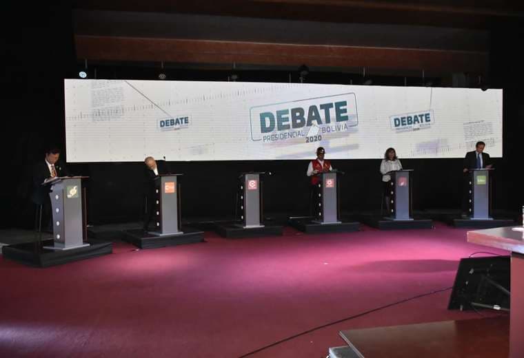 El debate presidencial fue realizado en La Paz. Foto : Daniel Miranda APG