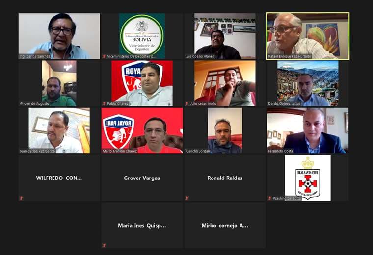 La reunión virtual del Viceministro de Deportes con los clubes fue este lunes. Foto: VD