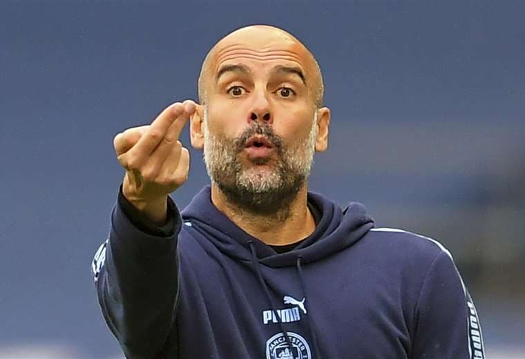 Pep Guardiola, DT del Manchester City. Foto: AFP
