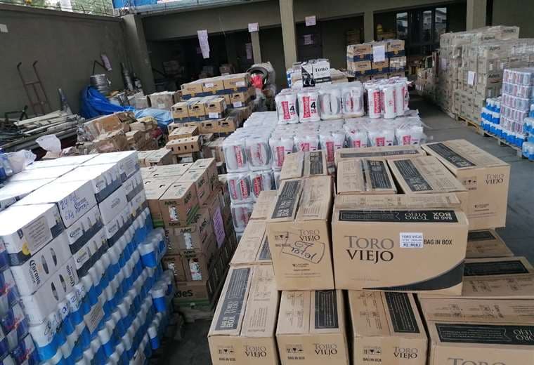 Productos de contrabando decomisados en Tarija