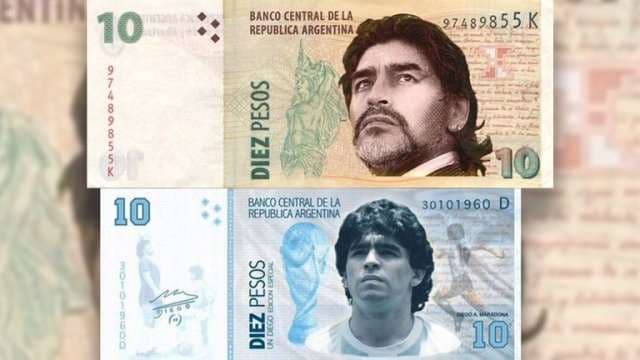Nuevamente proponen crear un nuevo billete de $10 con la cara de Diego