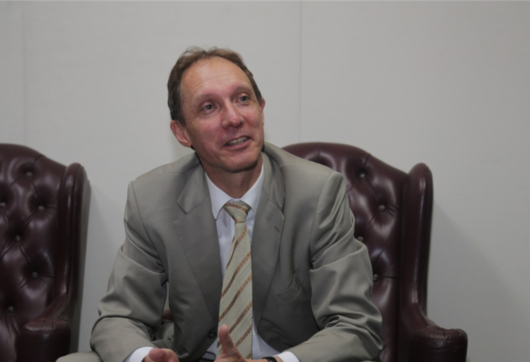 Stefan Duppel, embajador de Alemania en Bolivia Foto. Fuad Landívar 