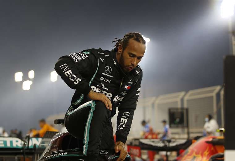 Hamilton ganó este domingo en Baréin. Foto: AFP