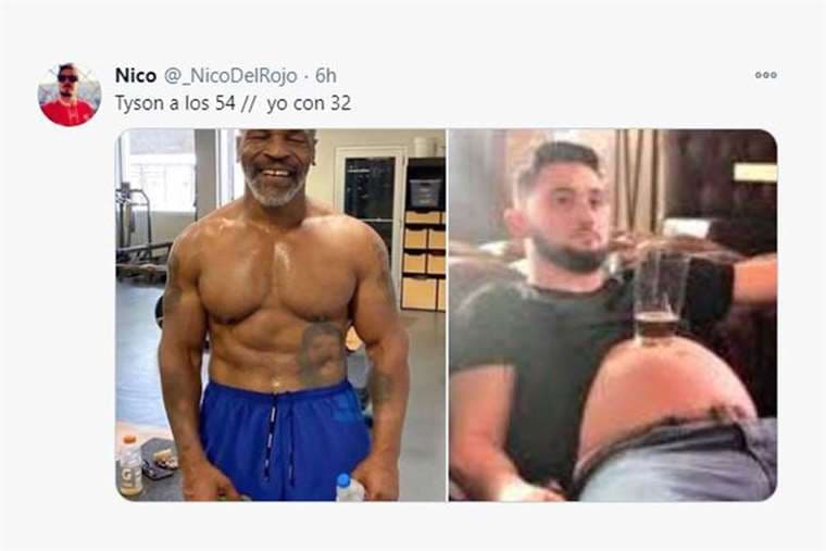 Mike Tyson, a los 54 años; yo, a los 25... los memes de la pelea del ex campeón mundial