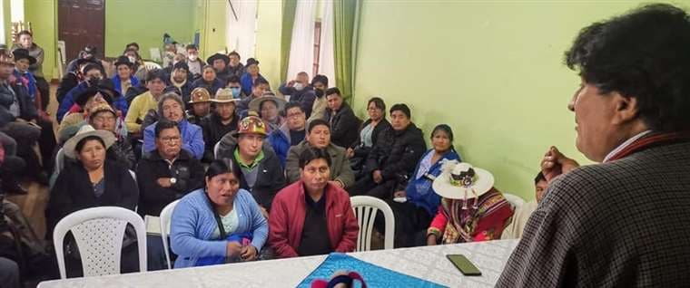 Evo Morales en el ampliado de Potosí que terminó en agresiones