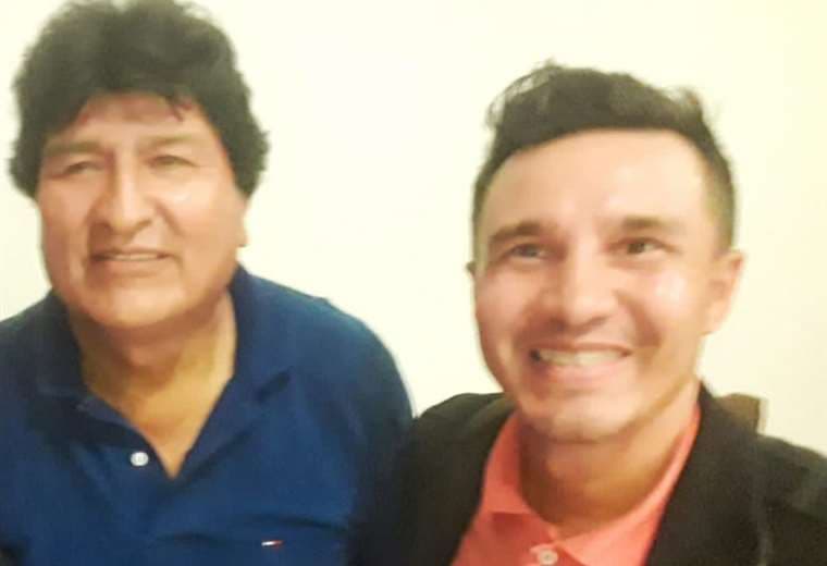 Evo Morales junto a Pedro García/Foto: Pedro García
