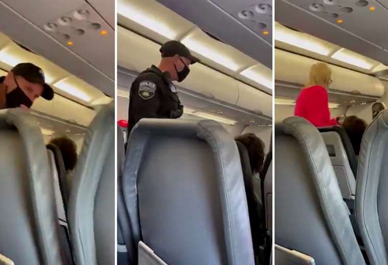 Pasajeros aplauden a una azafata que expulsó del avión a una mujer que se negaba a llevar mascarilla