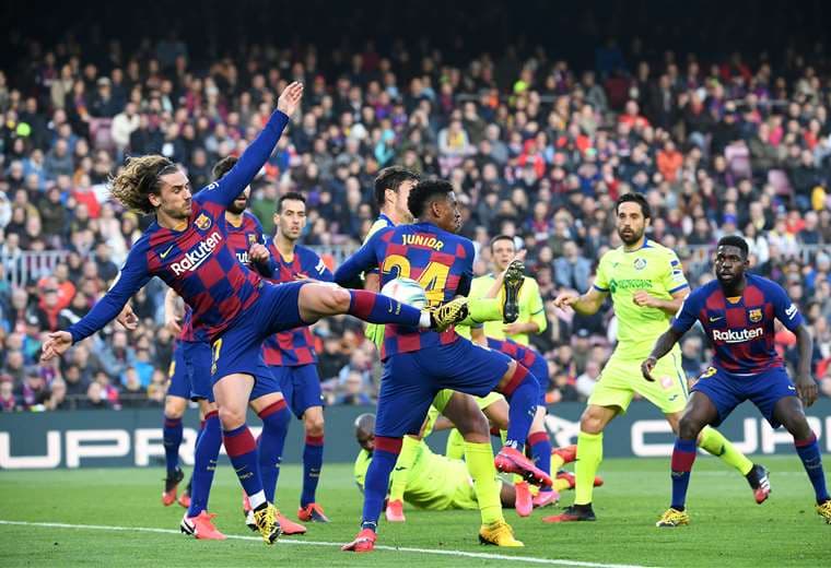 Griezmann fue autor del primer gol del Barcelona. Foto: AFP