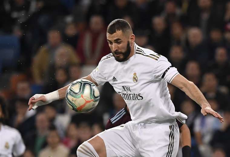 Karim Benzema es una carta de gol en el equipo de la capital española. Foto. AFP