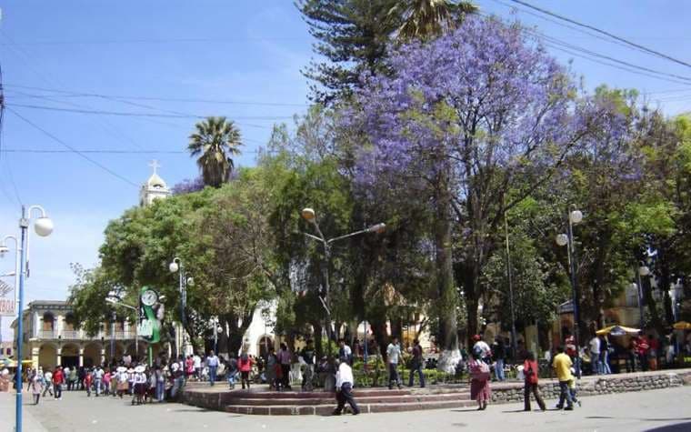 La plaza central de Quillocollo | Foto: Archivo