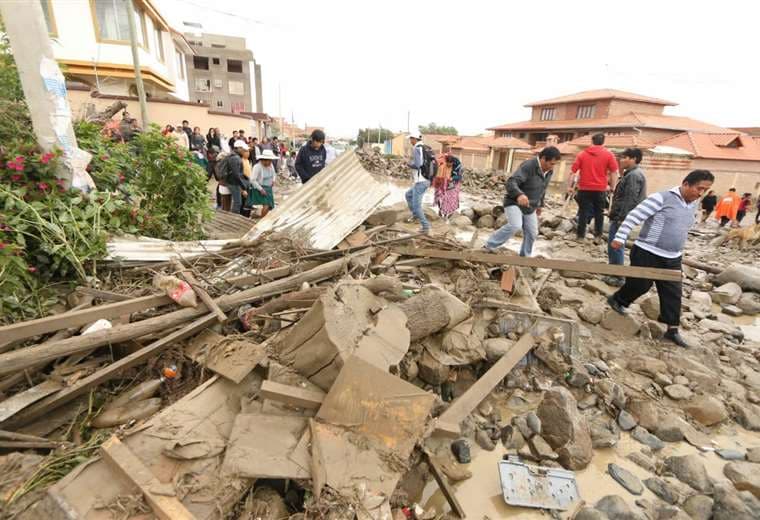 Tiquipaya fue el municipio afectado tras el desborde