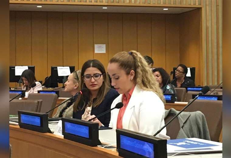 Natalia Montellano estuvo en la ONU para participar en el Día Internacional de la Mujer y la Niña en la Ciencia