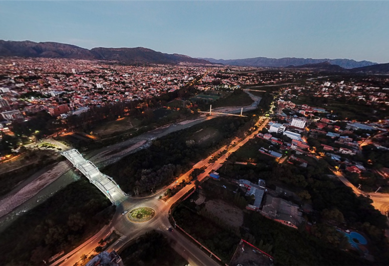 Vista área de la ciudad de Tarija