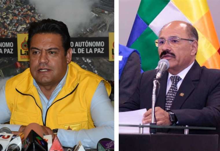 Luis Revilla, alcalde de La Paz, y Aníbal Cruz, ministro de Salud. Foto: redes sociales