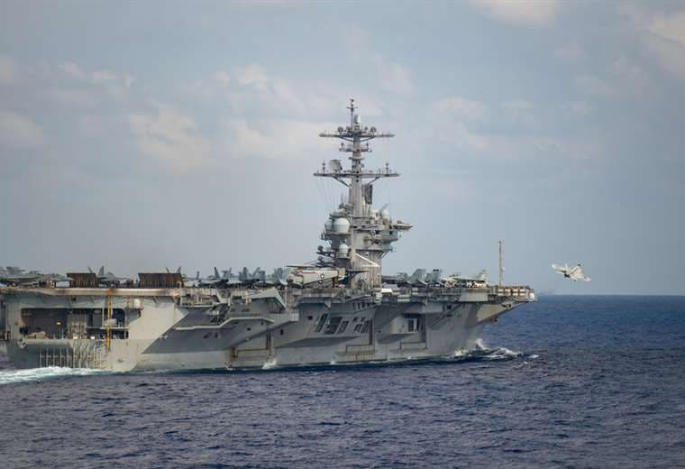 El portaaviones estadounidense se encuentra actualmente en Guam. Foto Internet